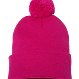 Sportsman 12" Pom-Pom Cuffed Beanie