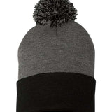 Sportsman 12" Pom-Pom Cuffed Beanie