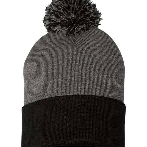 Sportsman 12" Pom-Pom Cuffed Beanie