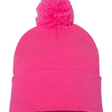 Sportsman 12" Pom-Pom Cuffed Beanie