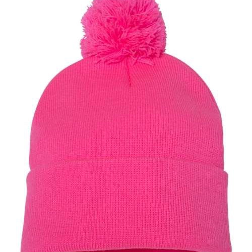 Sportsman 12" Pom-Pom Cuffed Beanie