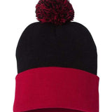 Sportsman 12" Pom-Pom Cuffed Beanie