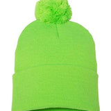 Sportsman 12" Pom-Pom Cuffed Beanie