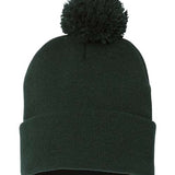 Sportsman 12" Pom-Pom Cuffed Beanie