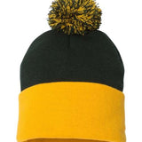 Sportsman 12" Pom-Pom Cuffed Beanie