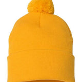 Sportsman 12" Pom-Pom Cuffed Beanie