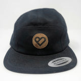 Cap with Circle Microsuede Patch